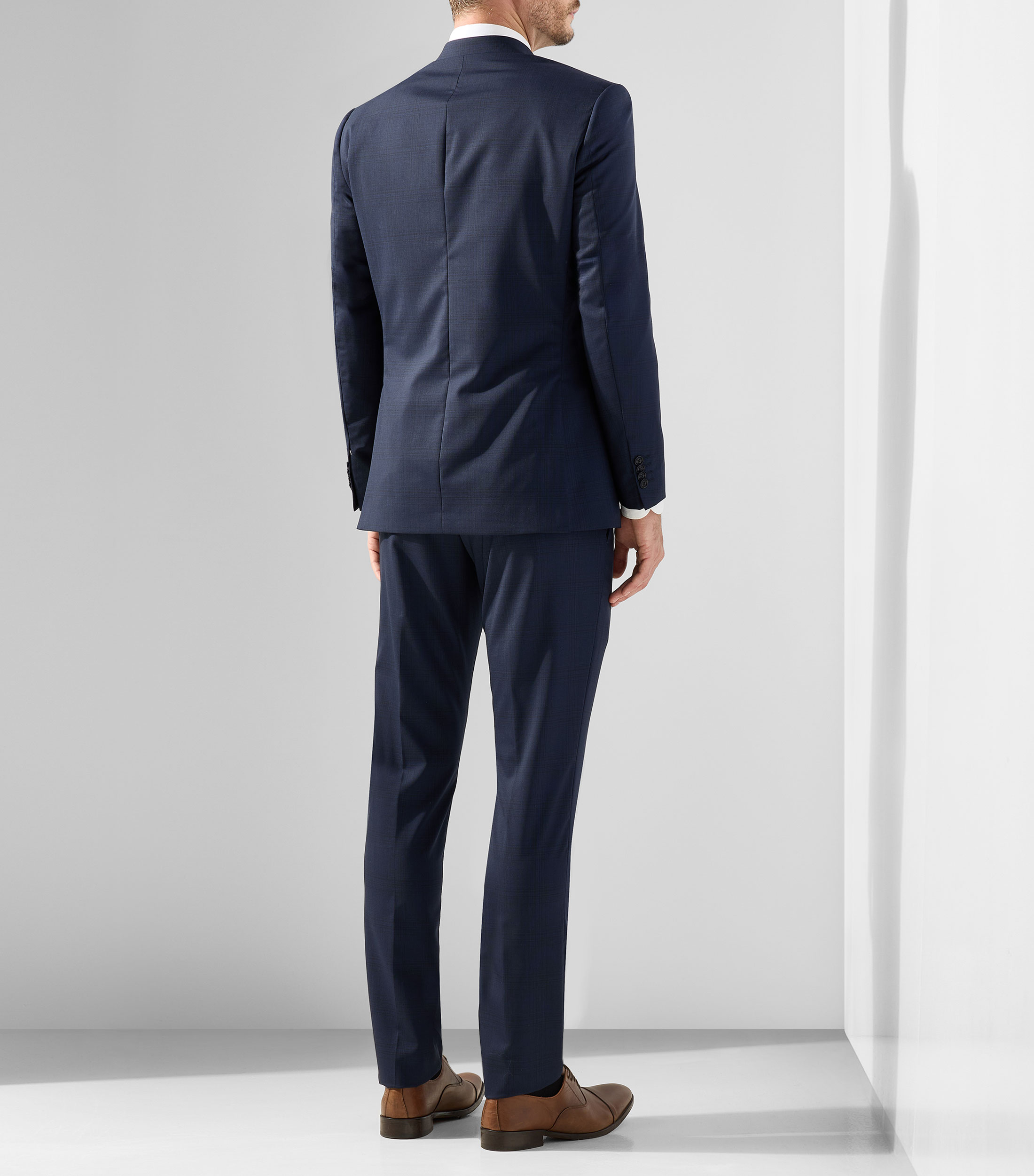Traje de lana corte slim liso Hombre